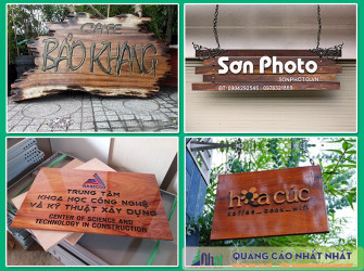 bảng hiệu gỗ