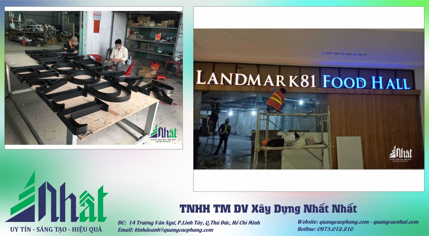 Thiết kế-sản xuất-thi công Chữ Tole